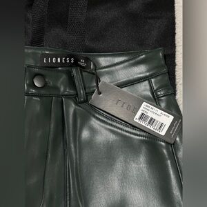 Lioness emerald green leather pants